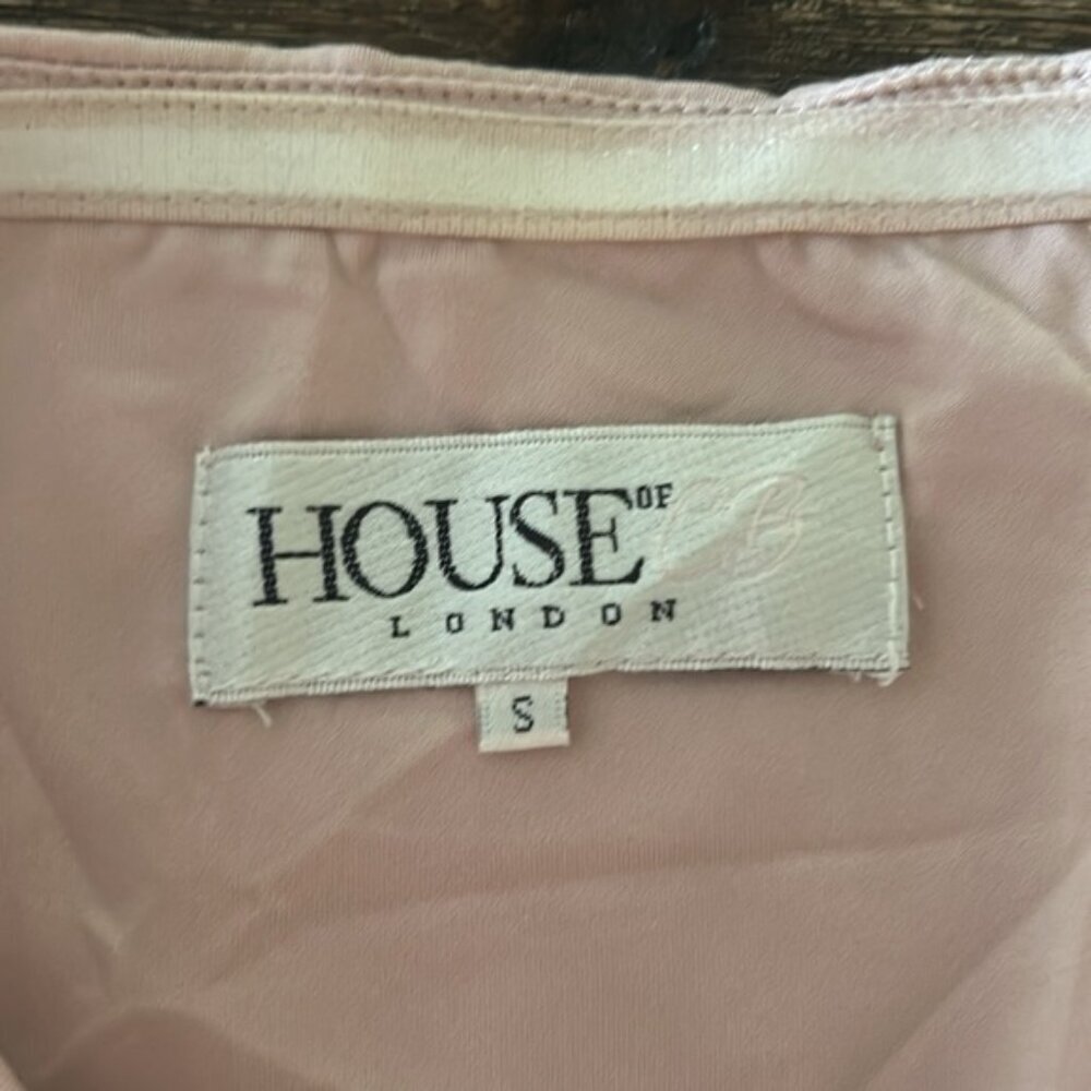HOUSE OF CB blush off shoulder pink cut out bodysuit small ola - Picture 5 of 11